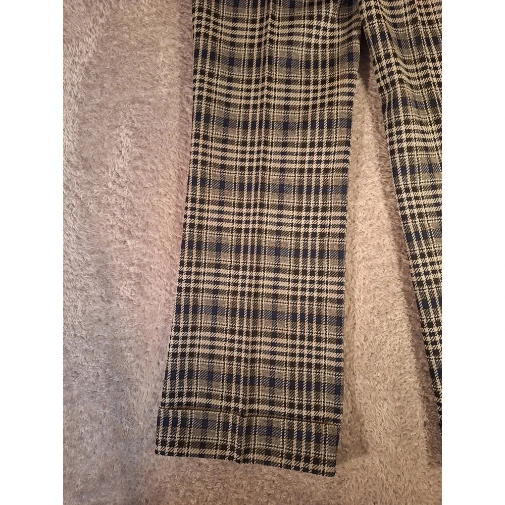 VTG 70s Plaid Trousers Mens 35